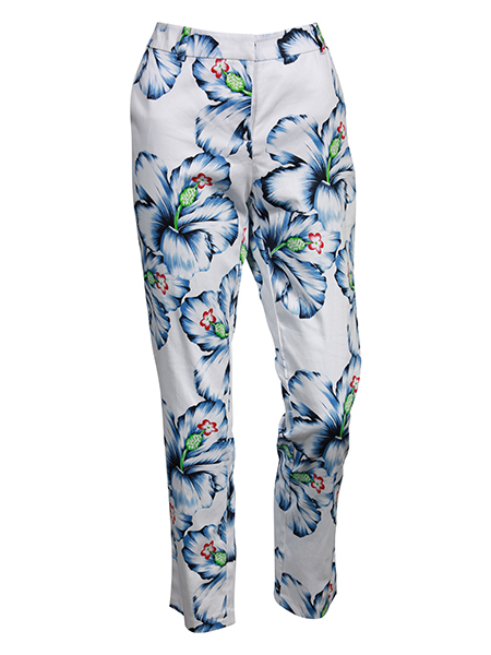 allover printed slim pants