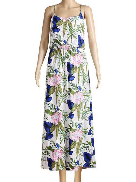 allover printed maxi dress