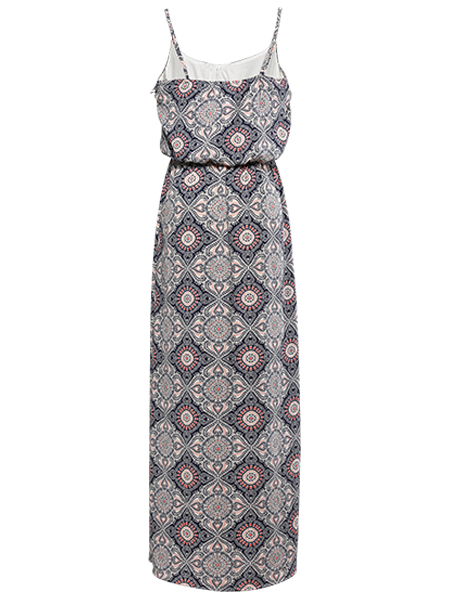 allover printed maxi halter dress