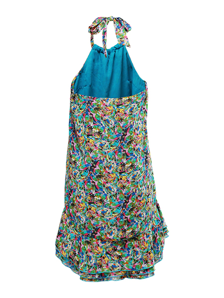 allover printed halter dress